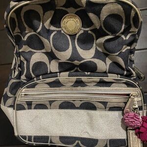 Coach Black and Cream Women's Backpack